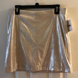 free people silver skirt